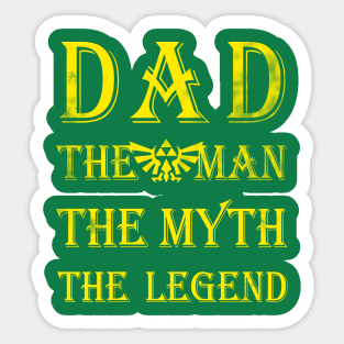 Dad- The Legend - Distressed Yellow Sticker